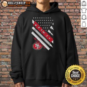 Alternative view of Hot San Francisco 49ers Football X Teacher American Flag T-Shirt