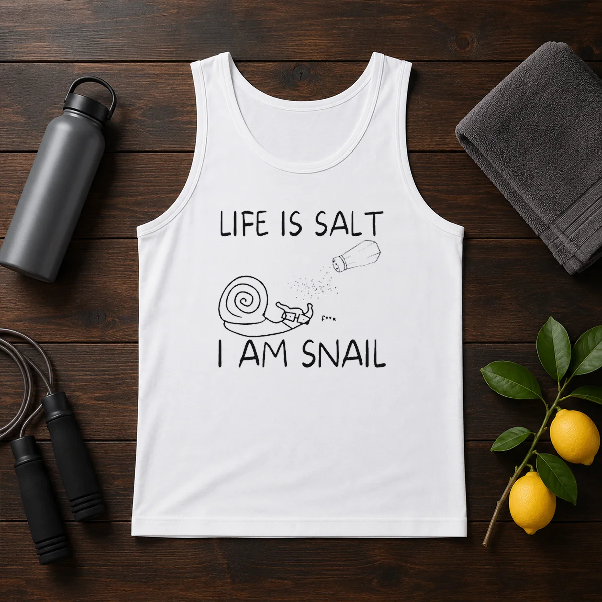 Nice Life Is Salt I Am Snail Meme Shirt - Image 3