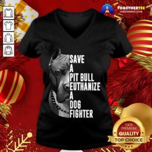 Alternative view of Pretty The Rock Save A Pitbull Euthanize A Dog Fighter Shirt