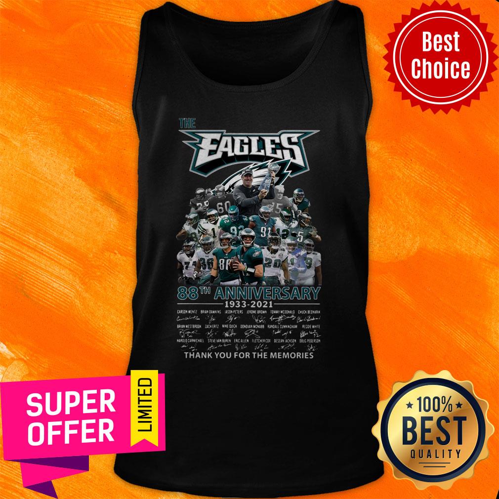 The Eagles 88th Anniversary 1933-2021 Thank You For The Memories Signatures Shirt - Image 5