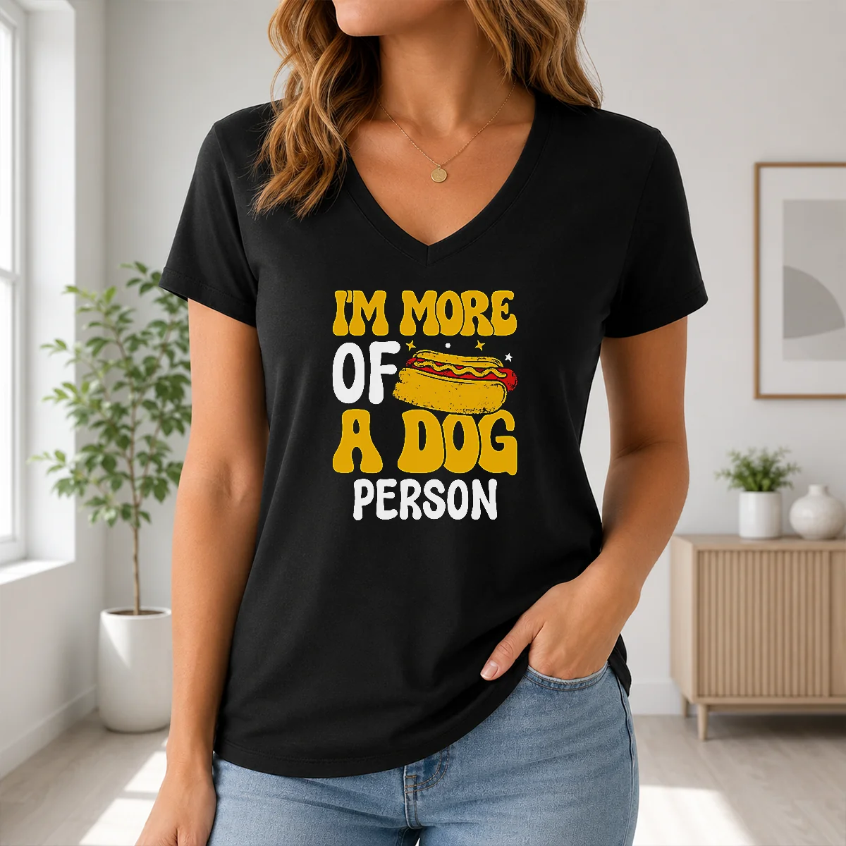 Good Hotdog Lover I'm More A Dog Person Shirt - Image 2