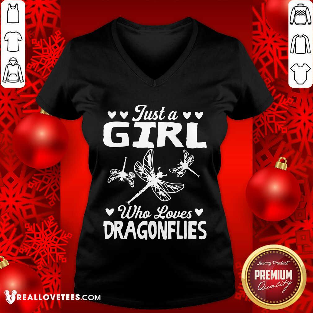 Just A Girl Who Loves Dragonflies Shirt - Image 3
