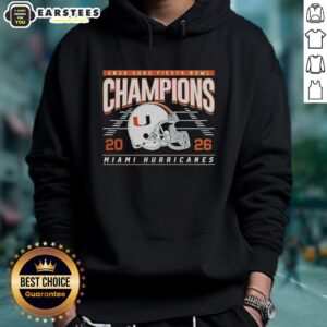 Alternative view of Good 2026 Fiesta Bowl Champions Miami Hurricanes Helmet Classic T-Shirt