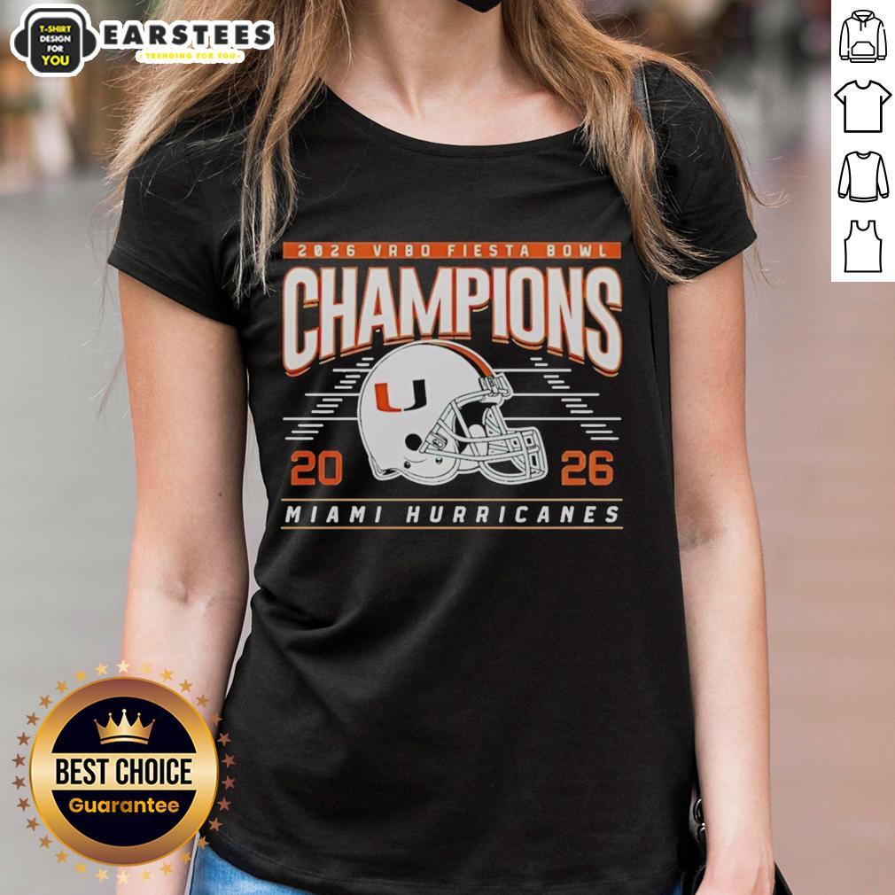 Good 2026 Fiesta Bowl Champions Miami Hurricanes Helmet Classic T-Shirt - Image 3