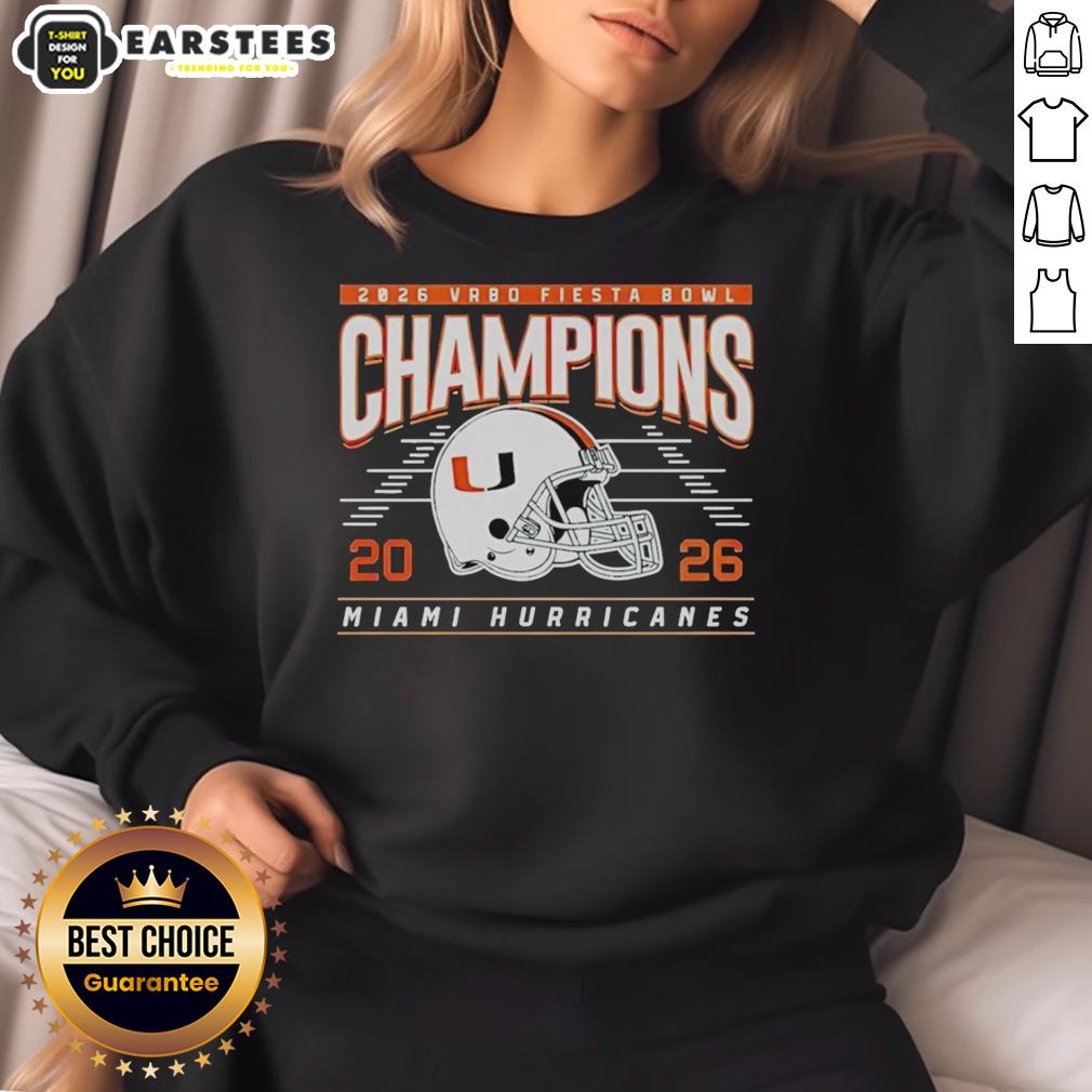 Good 2026 Fiesta Bowl Champions Miami Hurricanes Helmet Classic T-Shirt - Image 5