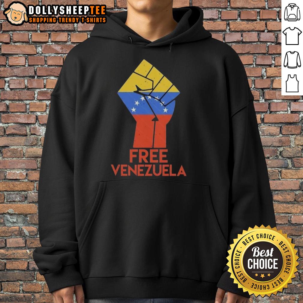 Hot Free For Venezuela Hand Fist T-Shirt - Image 2