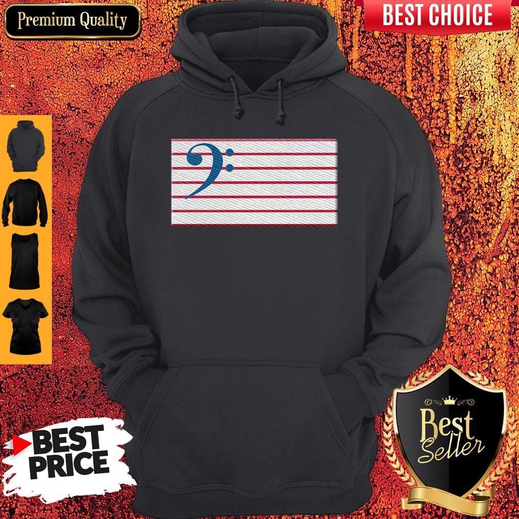 Bass Guitar Clef Flag Embroidered Shirt - Image 4
