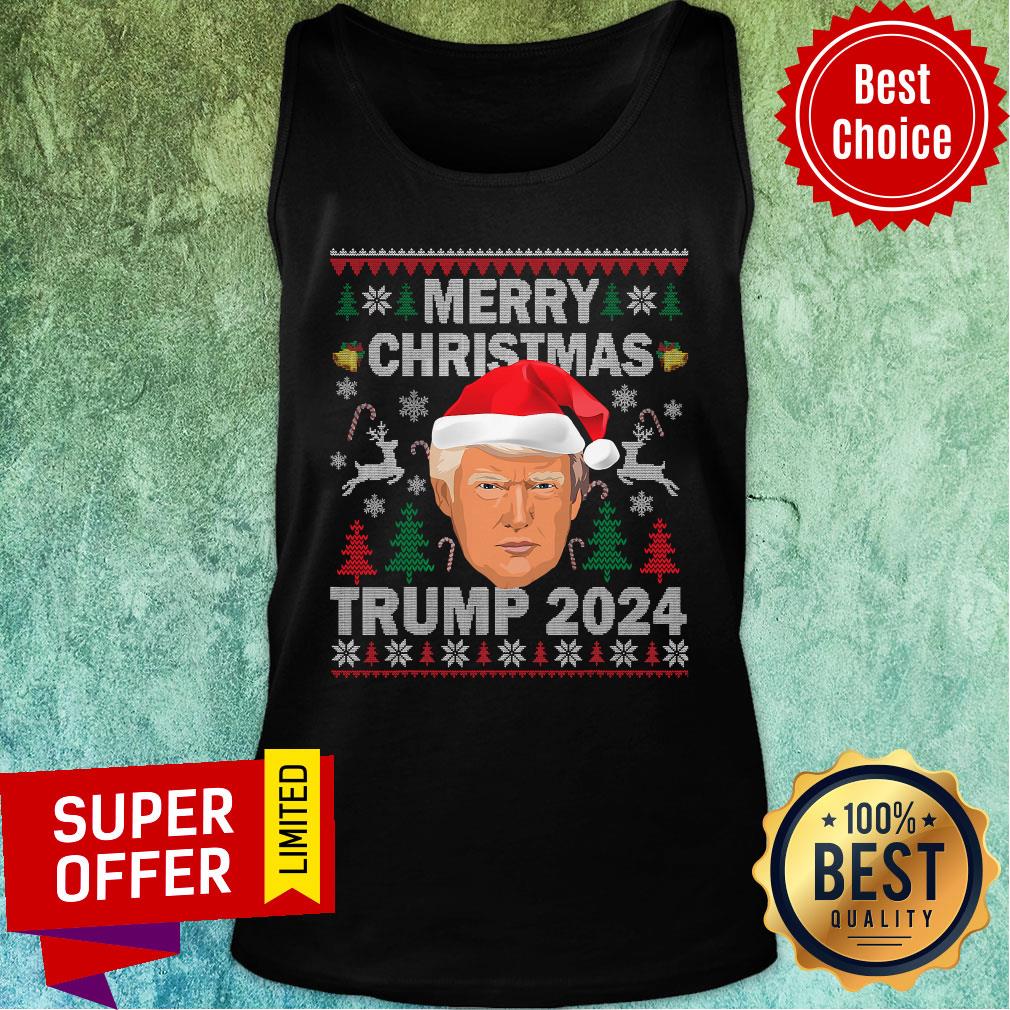 Funny Merry Christmas Trump 2024 Wear Hat Santa President Shirt - Image 3