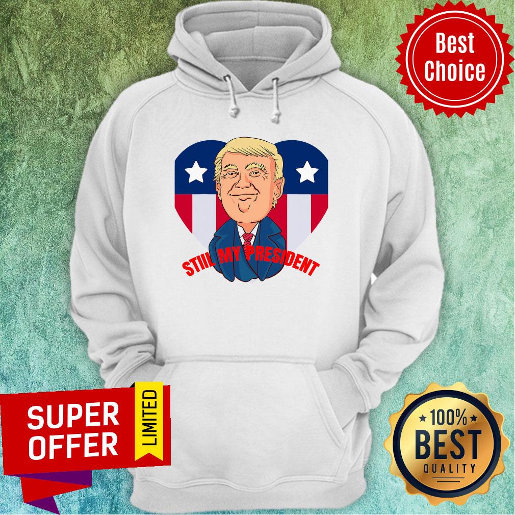 Funny Trump Is Still My President Election Heart American Flag Shirt - Image 2