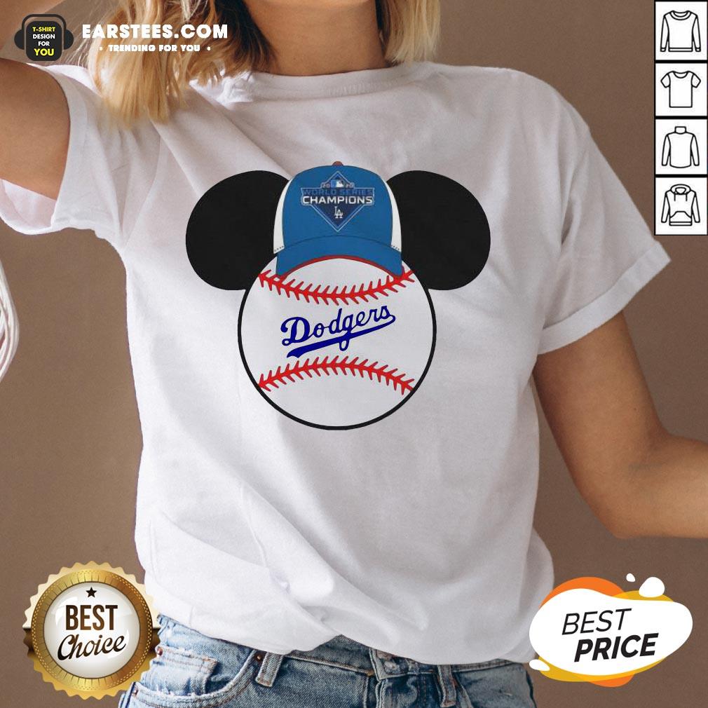 Hot L.A Dodgers Mickey Mouse Champions 2020 T-Shirt - Image 3