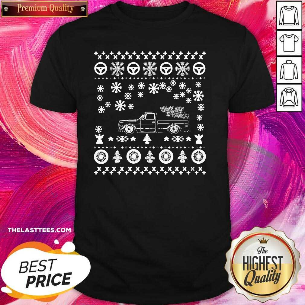 Pretty Tow Truck Ugly Merry Christmas Shirt