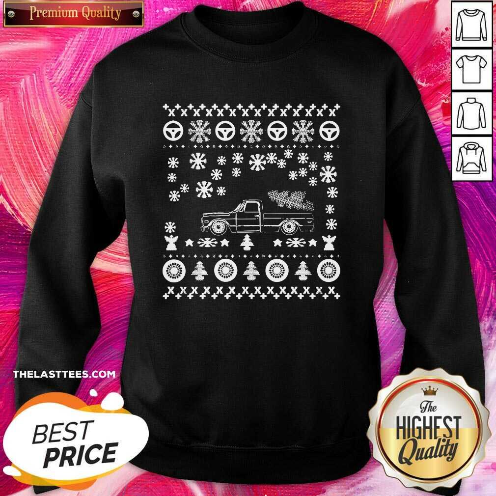 Pretty Tow Truck Ugly Merry Christmas Shirt - Image 4