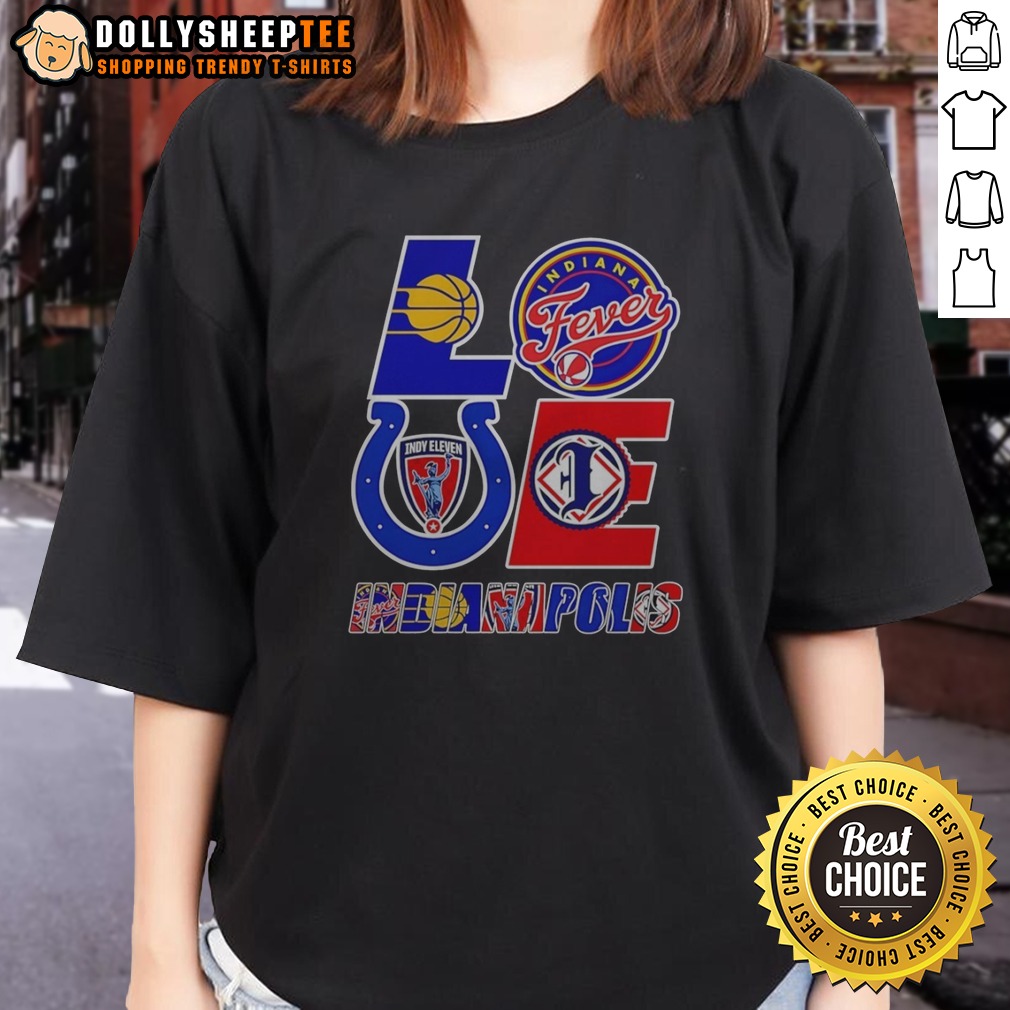 Good Indianapolis Sports Teams Love Logos Shirt - Image 3