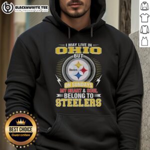 Alternative view of Awesome Pittsburgh Steelers NFL I May Live In Ohio On Sundays My Heart And Soul Belong To Steelers T-Shirt