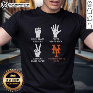 Nice New York Mets Nothing Beats Rock Beats Scissors Paper Beats Rock Scissors Beats Paper T-Shirt