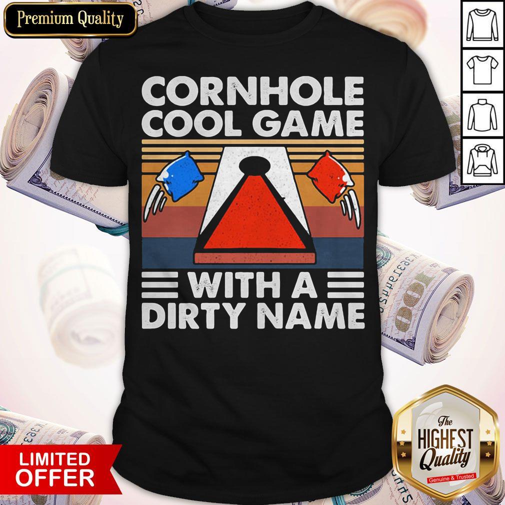 Cornhole Cool Game With A Dirty Name Vintage Retro Shirt