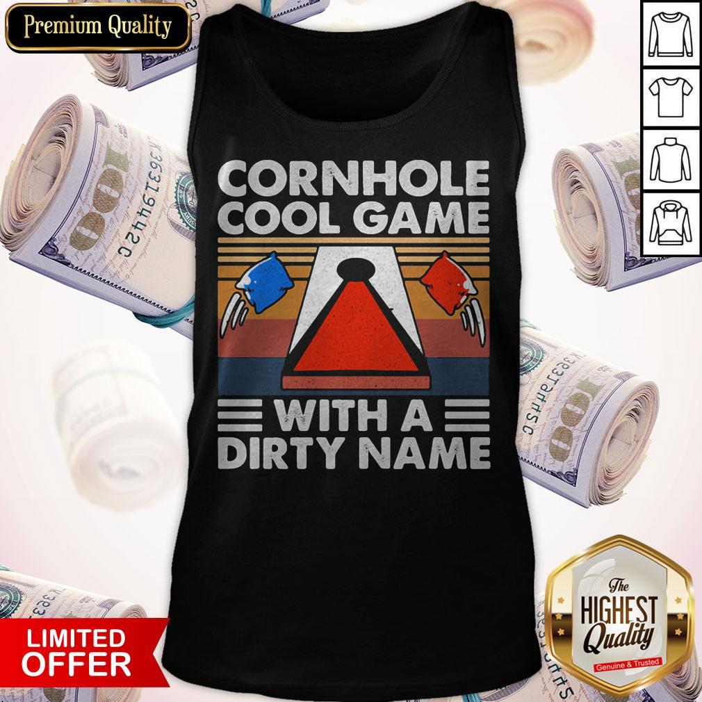 Cornhole Cool Game With A Dirty Name Vintage Retro Shirt - Image 5