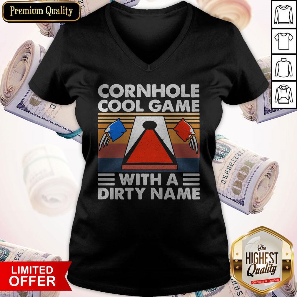 Cornhole Cool Game With A Dirty Name Vintage Retro Shirt - Image 4