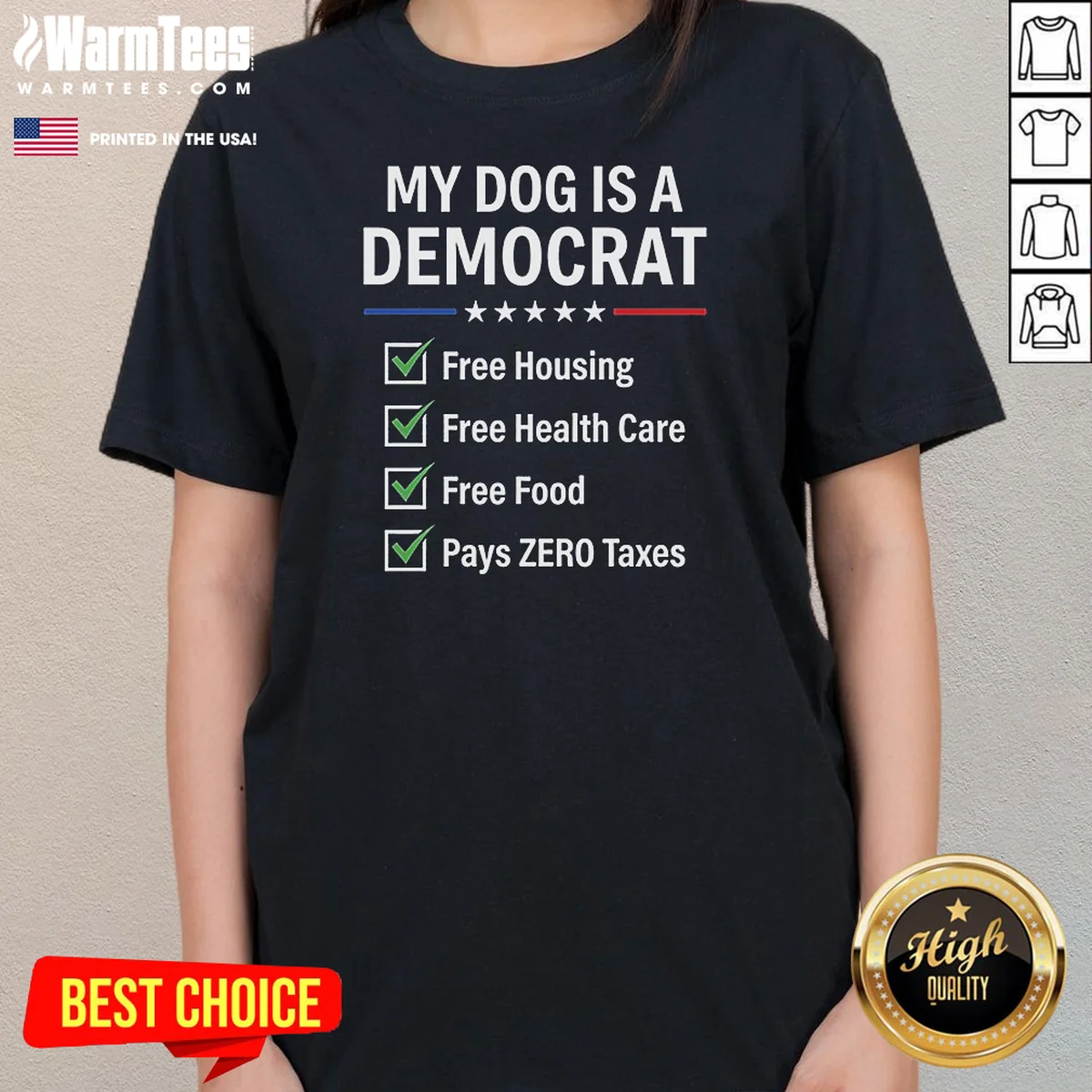 Top My Dog Is A Democrat Shirt - Image 2
