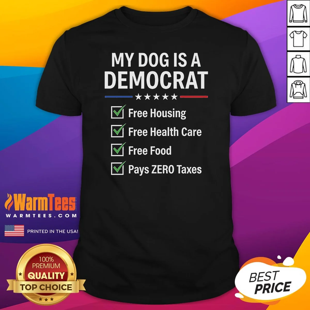 Top My Dog Is A Democrat Shirt