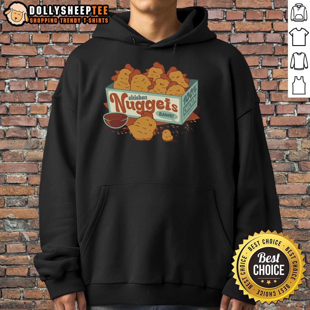 Top Chicken Nuggets Bawk 100% Chicken T-Shirt - Image 2