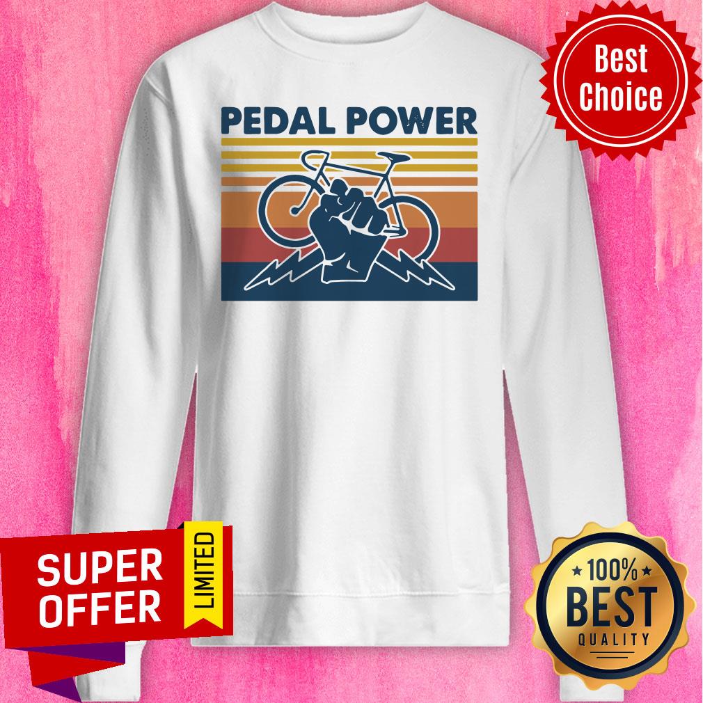 Awesome Pedal Power Vintage Retro Shirt - Image 5