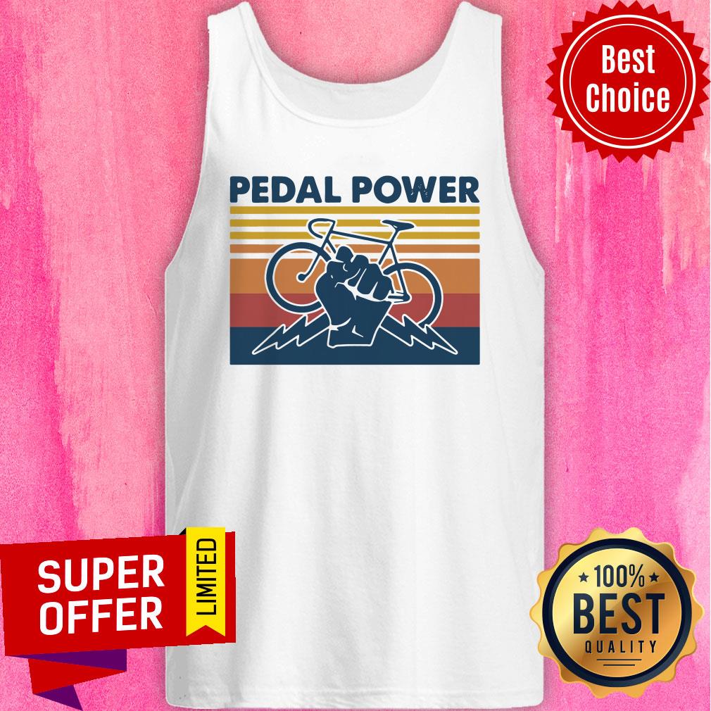 Awesome Pedal Power Vintage Retro Shirt - Image 4