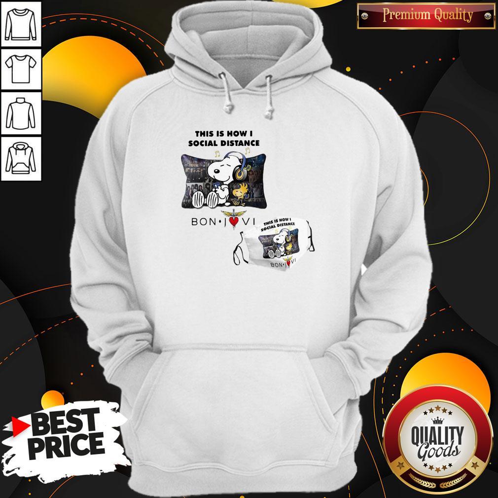 Funny Snoopy This Is How I Social Distance Bonjovi Shirt - Image 5