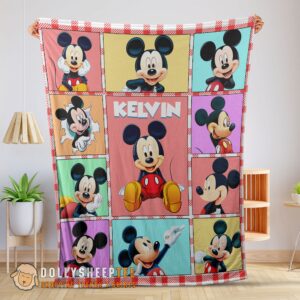 Awesome Perfect Mickey Mouse Collage Blanket Fleece Customized Blanket