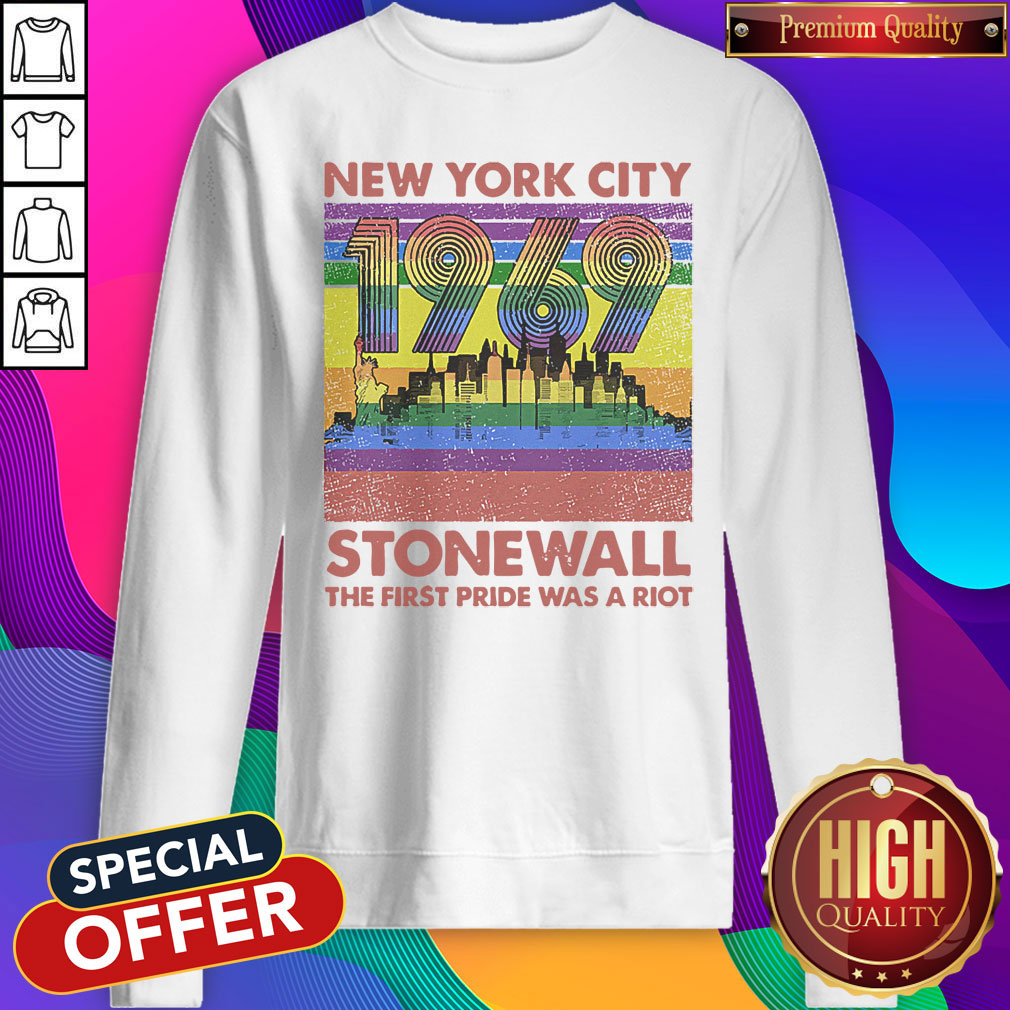 Top New York City 1969 Stonewall The First Pride Was A Riot Lgbt Pride Vintage Shirt - Image 4
