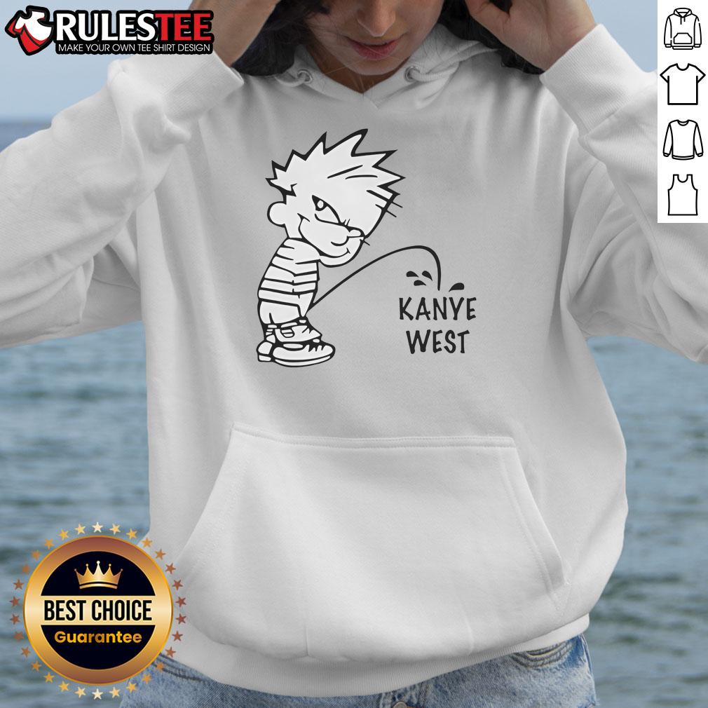 Funny Calvin Peeing On Kanye West T-Shirt - Image 2