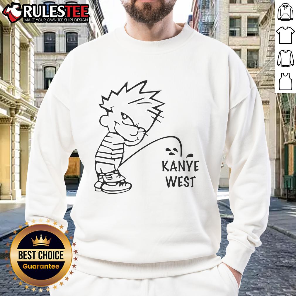 Funny Calvin Peeing On Kanye West T-Shirt - Image 5
