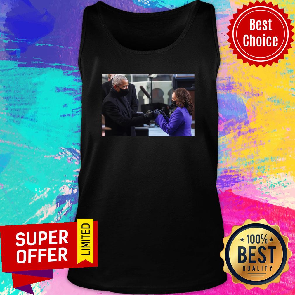 Nice Barack Obama Greeting Vice President Kamala Harris Shirt - Image 4
