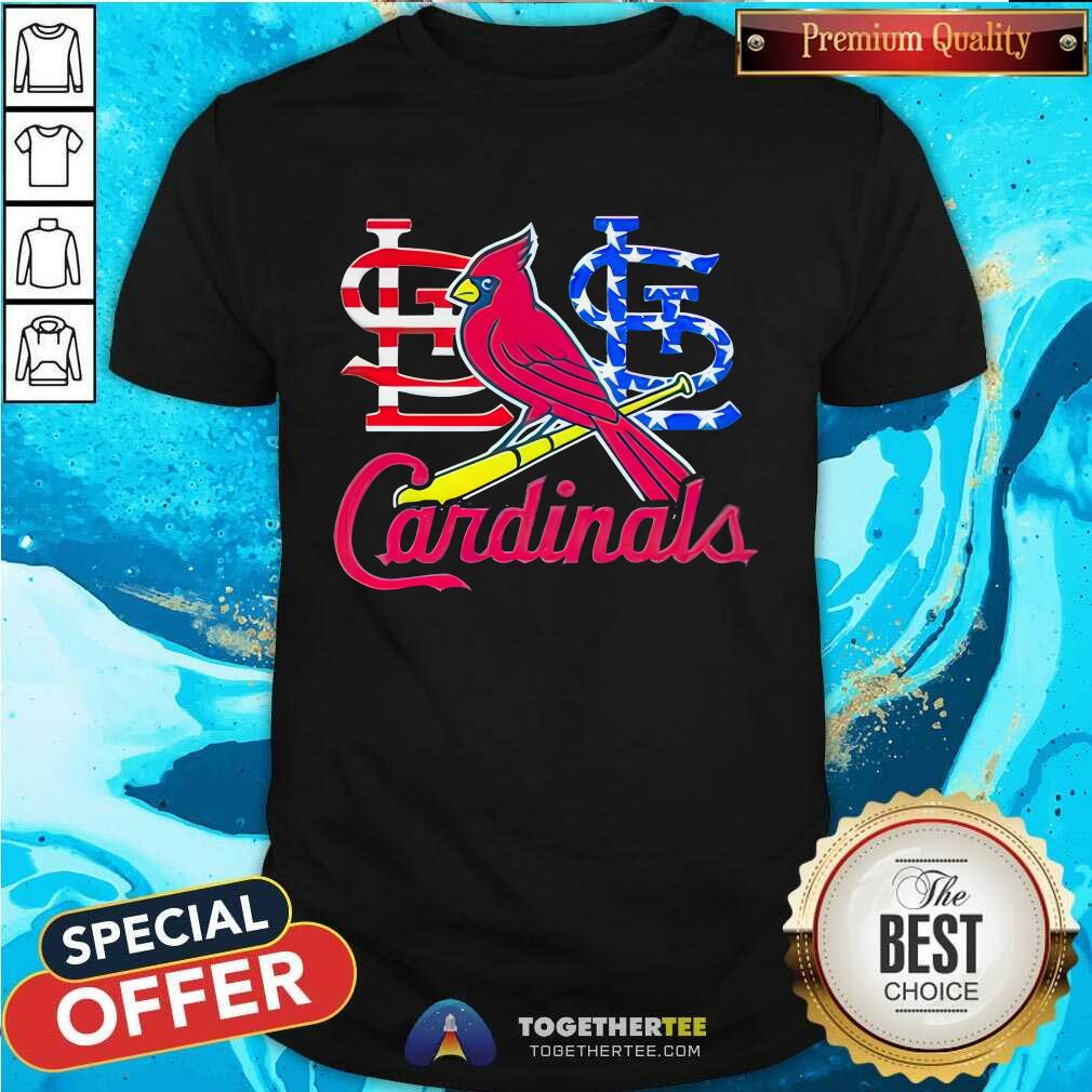 Top St. Louis Cardinals American Flag 4th Of July 2024 T-Shirt