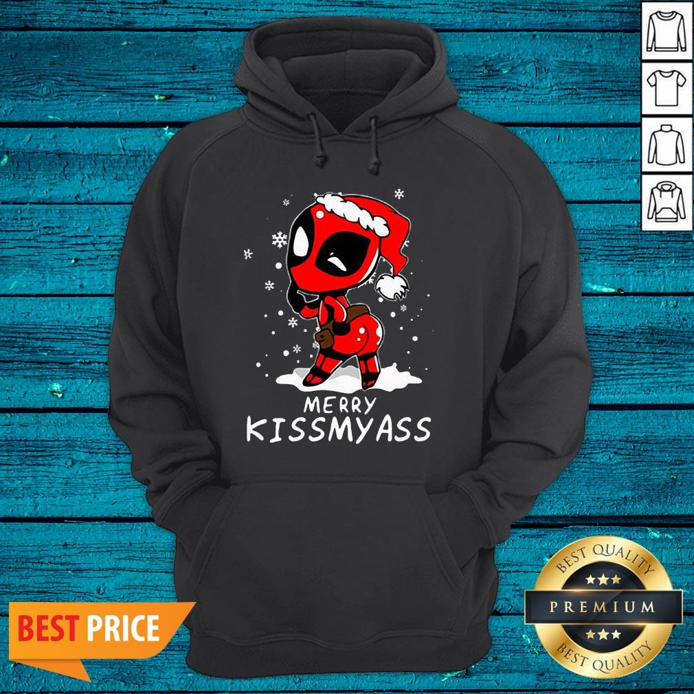 Flawless Merry Christmas Awesome Deadpool Merry Kiss My Ass Sweat Shirt - Image 3