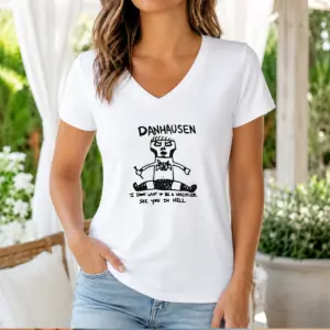 Alternative view of Pretty Danhausen I Dont Want To Be A Wrestler See You In Hell Shirt