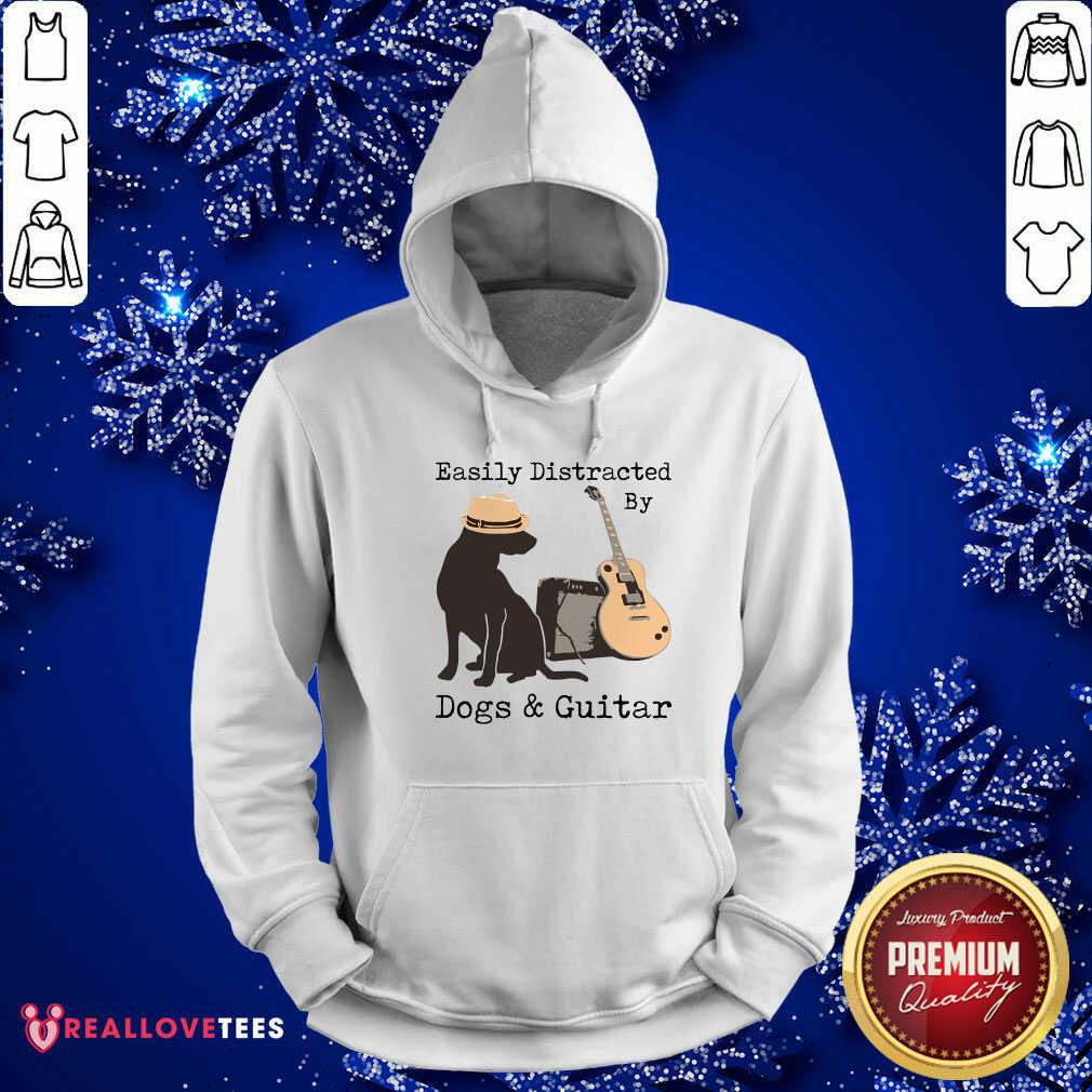 Easily Distracted By Guitar And Dogs Shirt - Image 2
