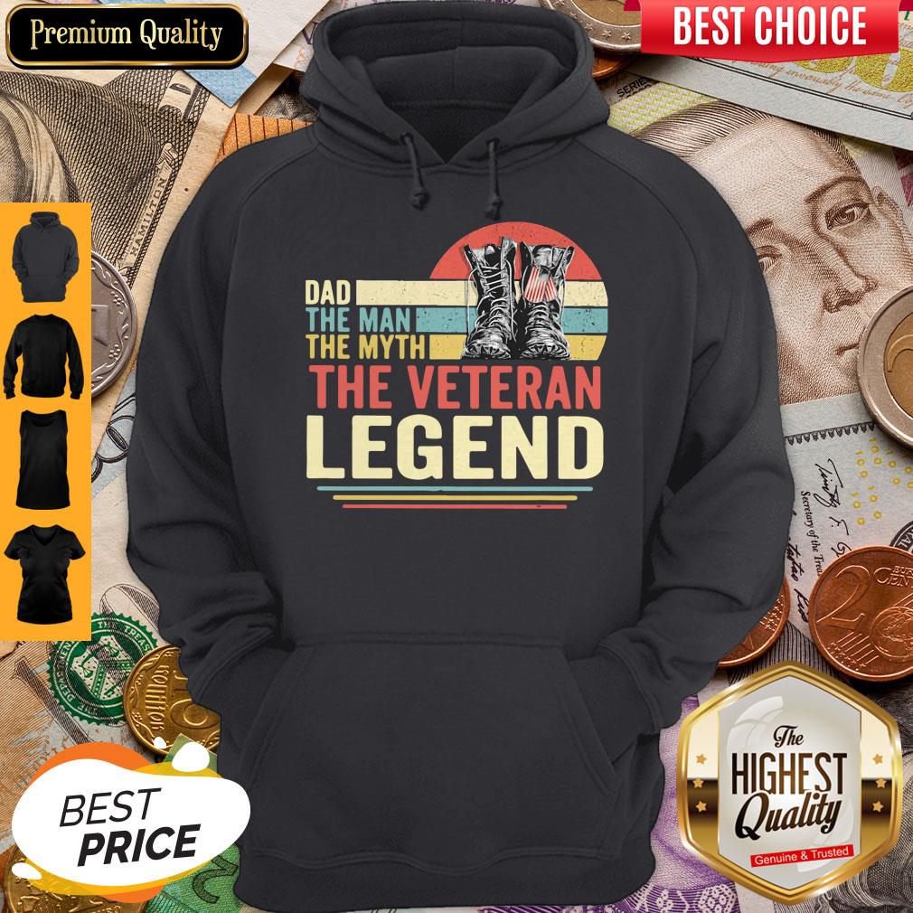 Top Dad The Man The Myth The Veteran Legend Vintage Shirt - Image 2