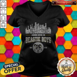 Alternative view of Top Legends Never Die Beastie Boys 1981 2012 Shirt