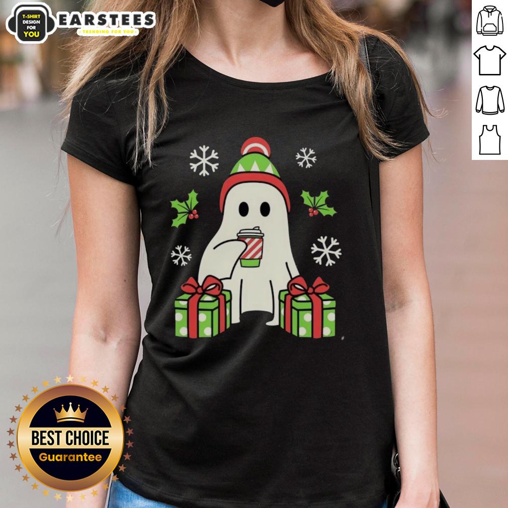 Cute Christmas Ghost T-Shirt - Image 3