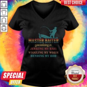 Alternative view of Master Baiter Specializing In Jerking My Bait Wiggling My Worm Bending My Rod Shirt