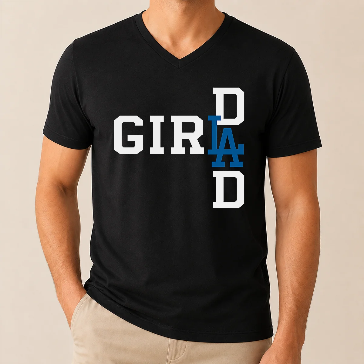 Nice Los Angeles Dodgers LA Girl Dad Shirt - Image 2