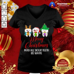 Alternative view of Perfect Christmas Santa Dentist Apparel May All Your Teeth Be White T-Shirt