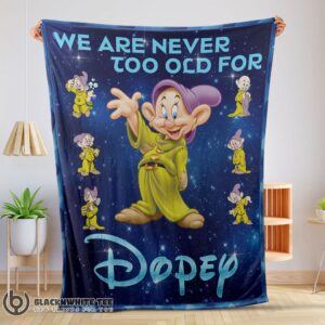 Awesome Cute Good Disney Cartoon Snow White Dopey The Seven Dwarfs Blanket