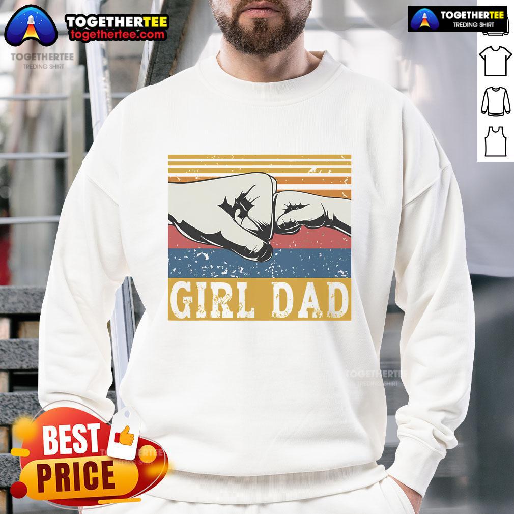 Nice Girl Dad Father Of Fathers Day Vintage T-Shirt - Image 5
