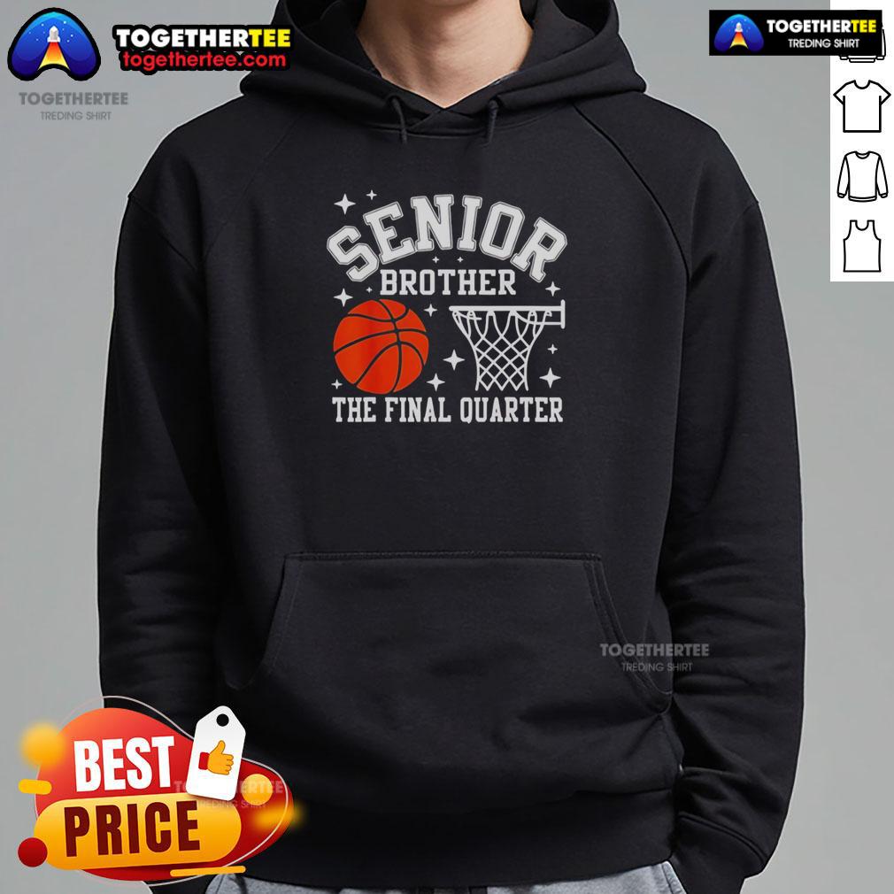 Nice Senior Brother Basketball The Final Quarter Class Of 2026 T-Shirt - Image 2