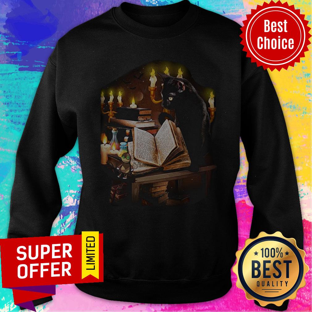 Official Bkacj Cat Read Book Shirt - Image 4