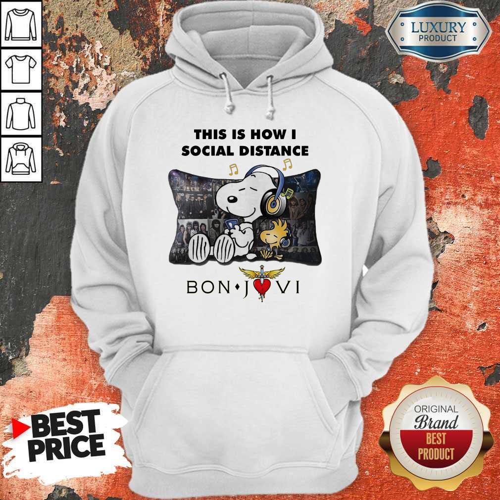 Official This Is How I Social Distance Bon Jovi Shirt - Image 5