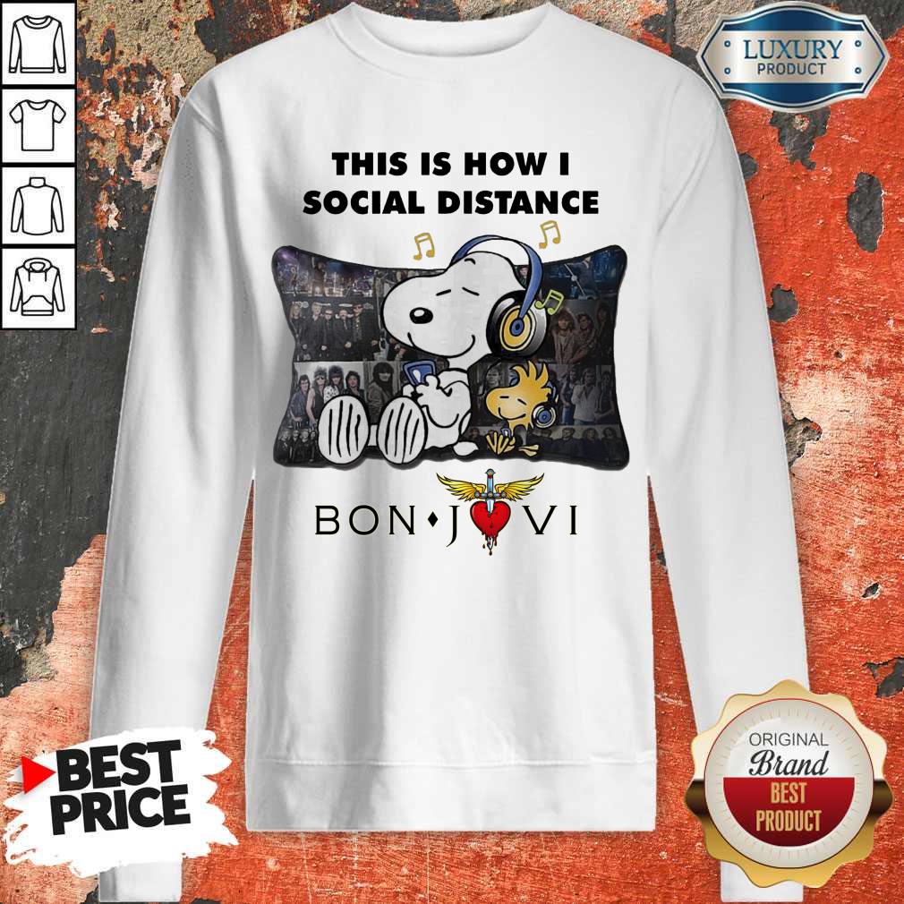 Official This Is How I Social Distance Bon Jovi Shirt - Image 4
