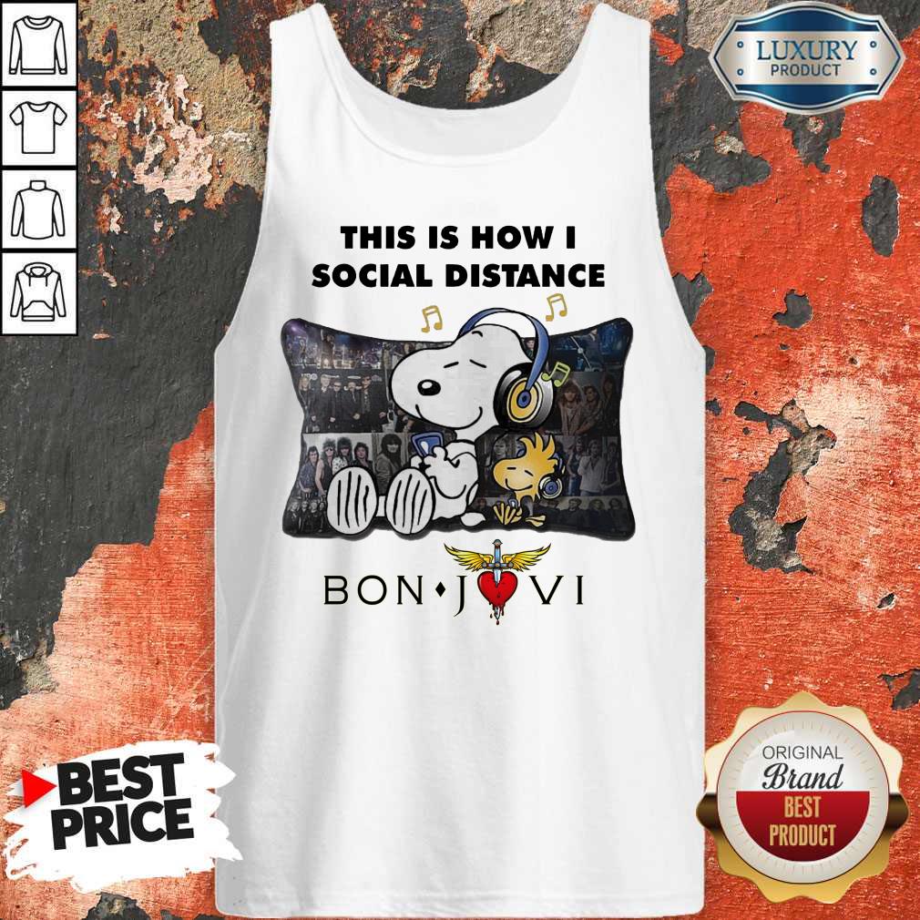 Official This Is How I Social Distance Bon Jovi Shirt - Image 3